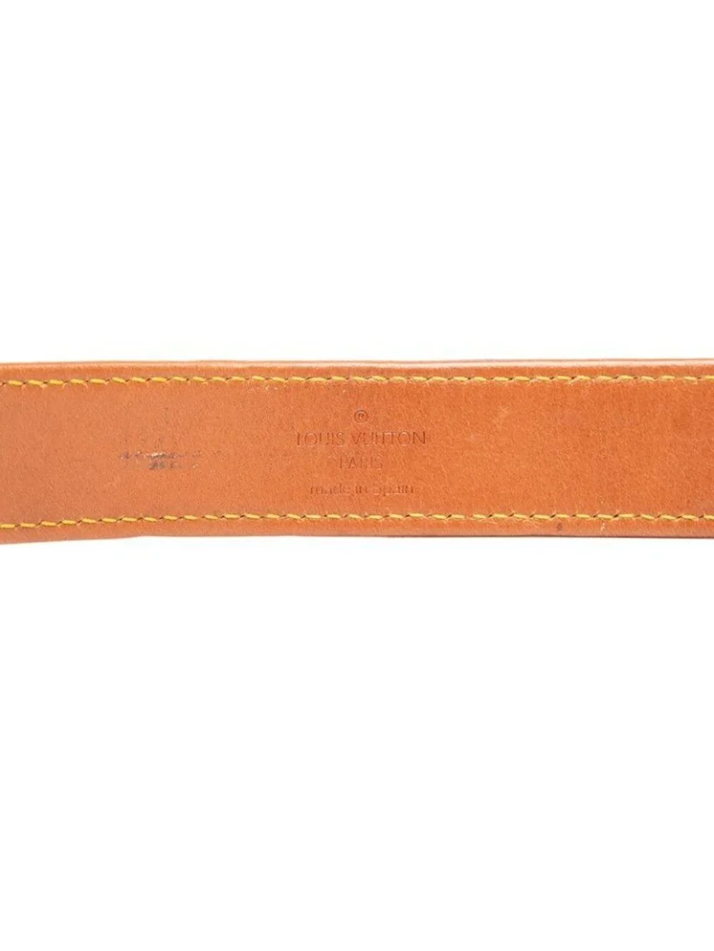 Louis Vuitton Monogram Tisse 85 34 Brown Leather Belt